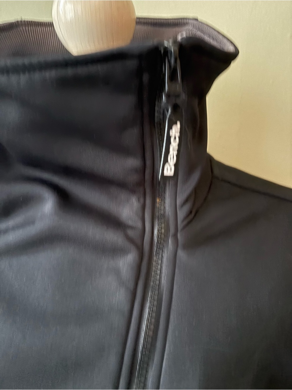 Bench Black Asymmetrical Zip Jacket with High Collar large y2k - Picture 3 of 10